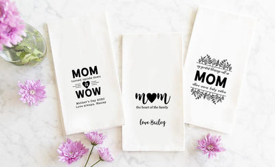 Personalized Tea Towels for Mom -  - Qualtry