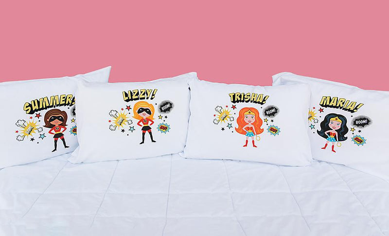Personalized Girls Superhero Pillowcases -  - Qualtry