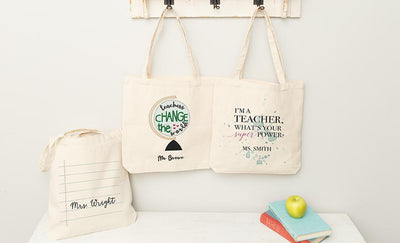 Personalized Teacher Tote Bags -  - Qualtry