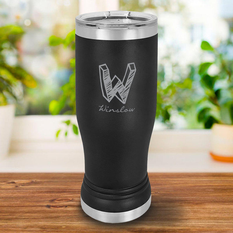 Personalized Black Insulated Pilsner 20oz. - Kate - JDS