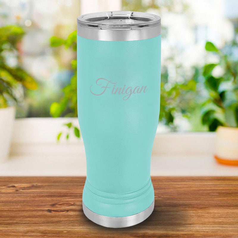 Personalized 20oz. Mint Insulated Pilsner - Script - JDS