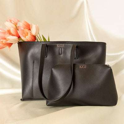 Monogrammed Women's Vegan Leather Handbag -  - JDS