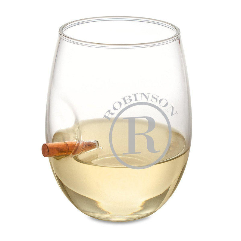 Personalized Bullet Wine Glass -  - JDS