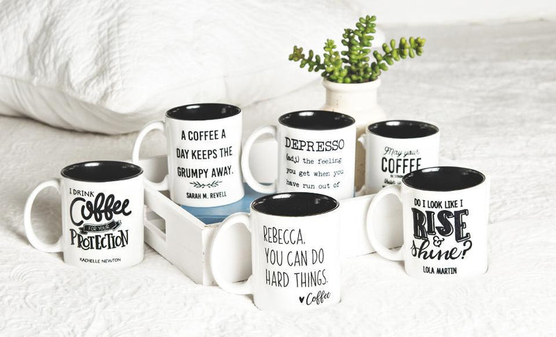 Love My Caffeine Personalized Coffee Mugs -  - Qualtry