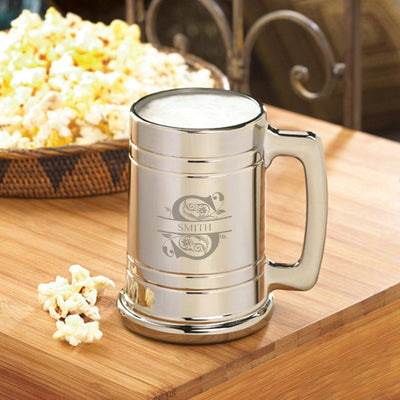Personalized Gunmetal Beer Mugs - 16 oz. -