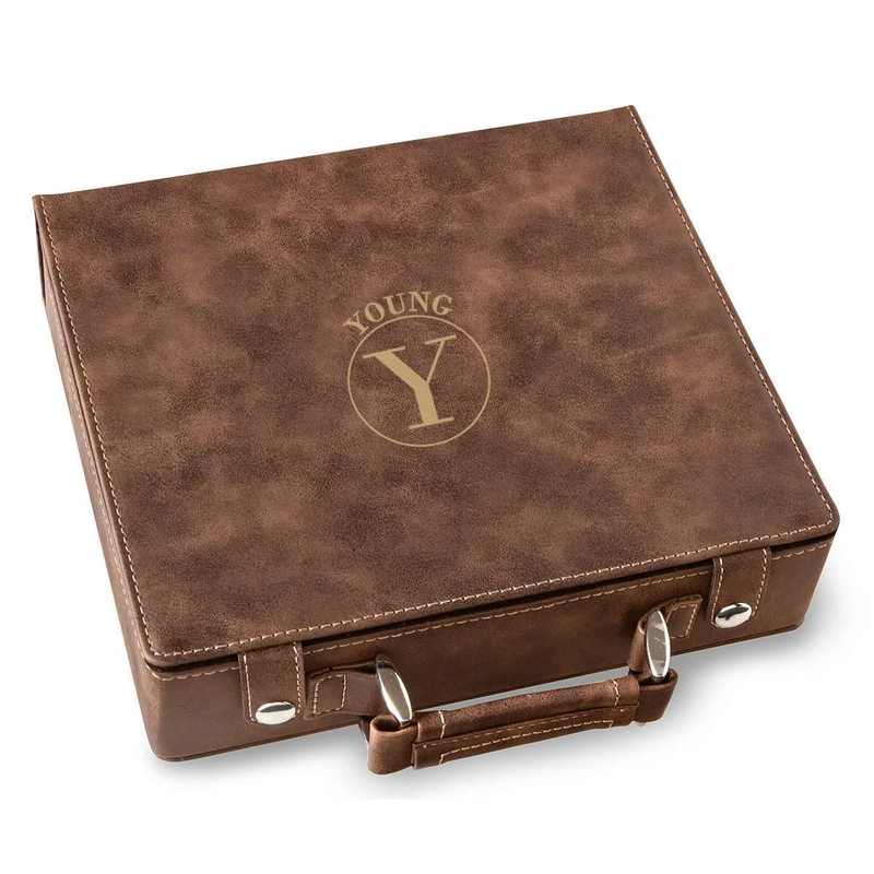 Personalized Rustic 100 Chip Poker Set -