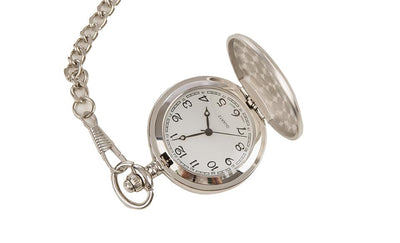 Personalized Silver Brushed Pocket Watch -  - JDS