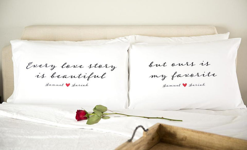 Personalized Romantic Pillowcases -  - Qualtry