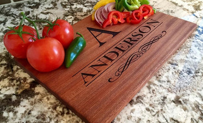 Personalized 10x15 Mahogany Cutting Board -  - Qualtry
