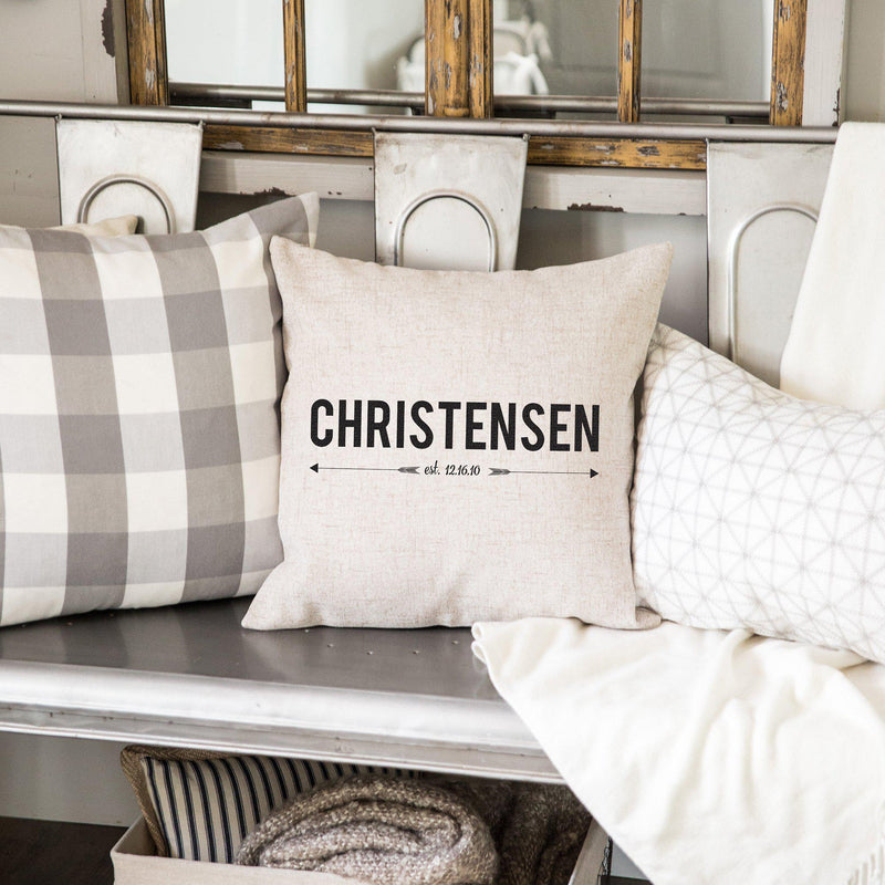 Personalized Throw Pillow Covers (Farmhouse) -