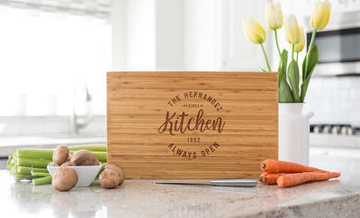 Personalized 11x17 Bamboo Cutting Board (Modern Collection) -