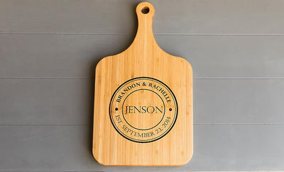 Personalized Handled Wood Serving Boards - XL -  - Qualtry