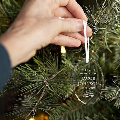 Personalized Oval Shaped Crystal Ornaments -  - Qualtry