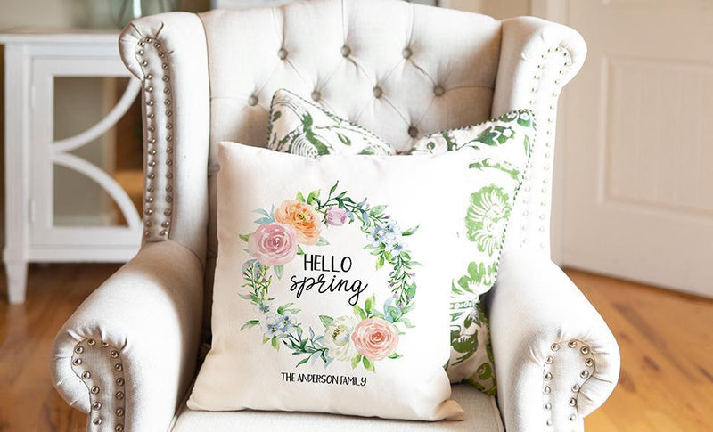 Personalized Spring Throw Pillow Covers -  - Qualtry