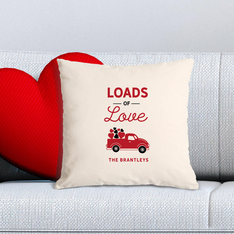 Personalized Loads of Love Throw Pillow Covers -  - Qualtry