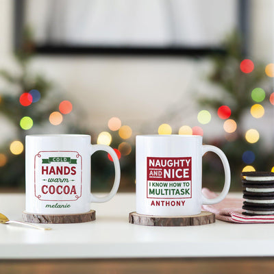 Personalized Festive Holiday Mugs -  - Qualtry