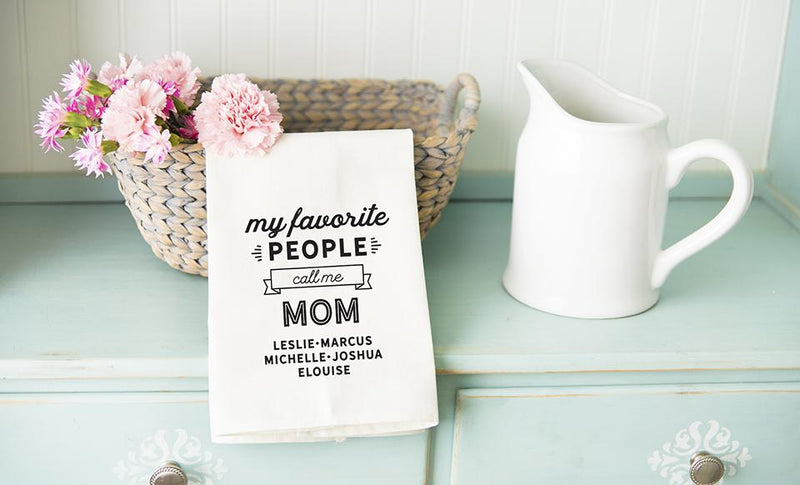Personalized I Love You Mom Tea Towels -  - Qualtry