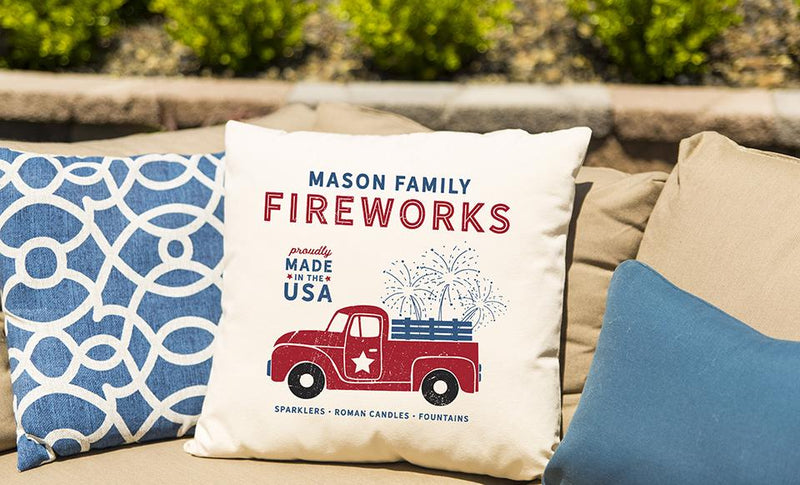 Personalized Patriotic Throw Pillow Covers -  - Qualtry