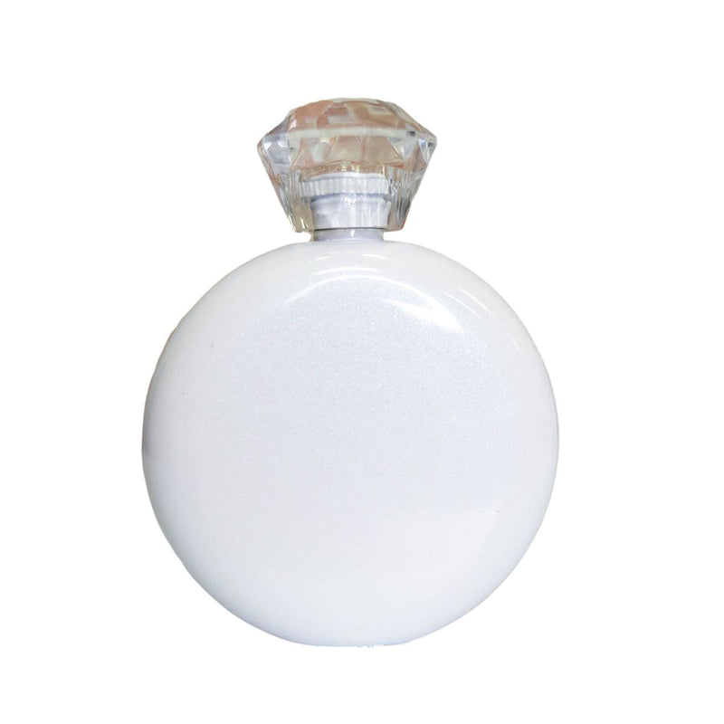 Personalized Glam Flask - White - Completeful