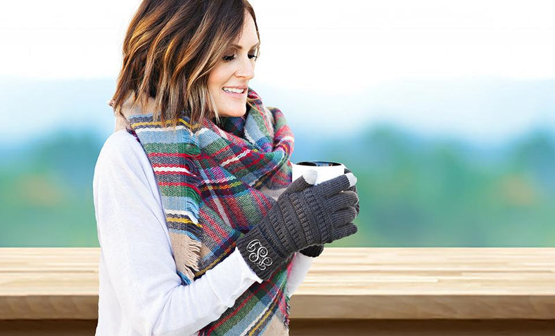 Personalized Monogrammed Knit Gloves -  - Qualtry