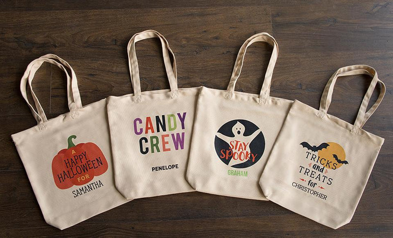 Personalized Kids Halloween Trick-or-Treat Tote Bags -  - Qualtry