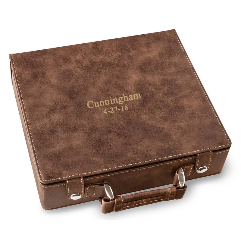 Personalized Rustic 100 Chip Poker Set -