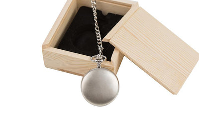 Personalized Silver Brushed Pocket Watch -  - JDS