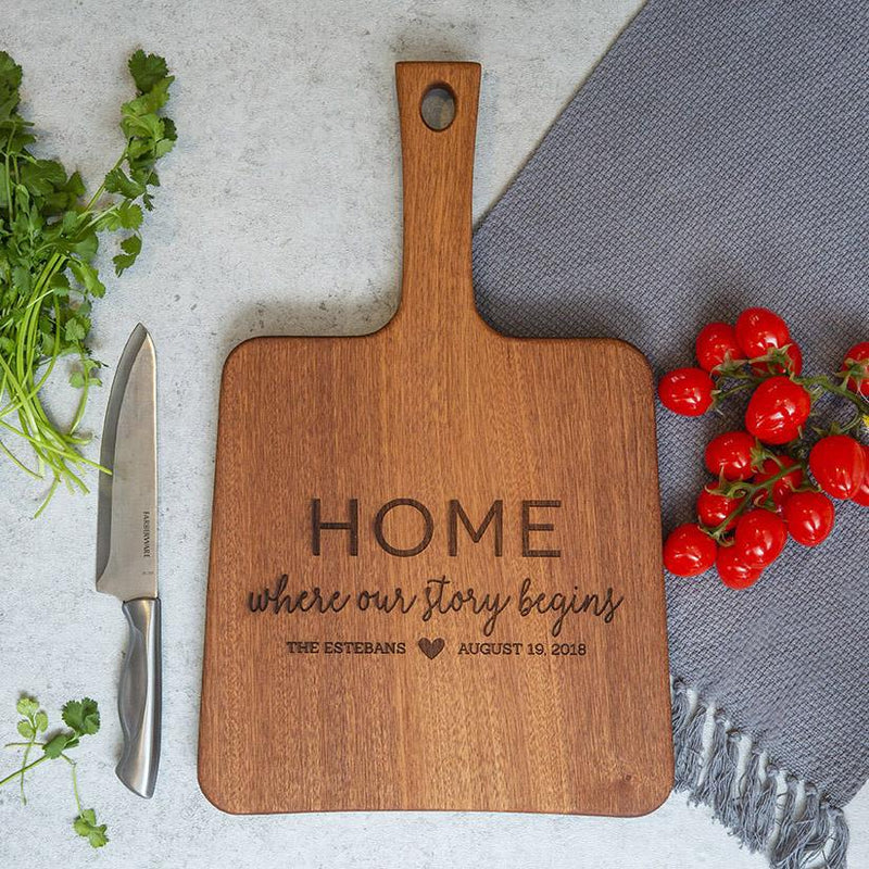 Personalized Mahogany Keystone Handled Cutting Boards -  - Qualtry