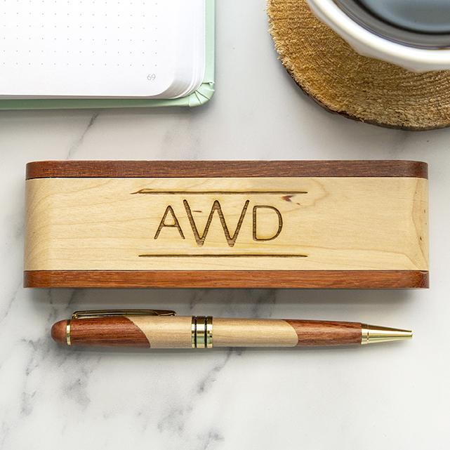 Personalized Solid Top Wood Pen Set -  - JDS