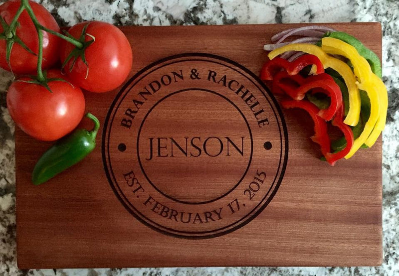 Personalized 10x15 Mahogany Cutting Board -  - Qualtry