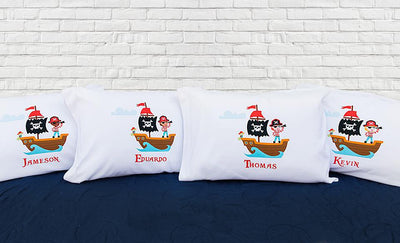 Personalized Kids' Pirate Pillowcases -  - Wingpress Designs