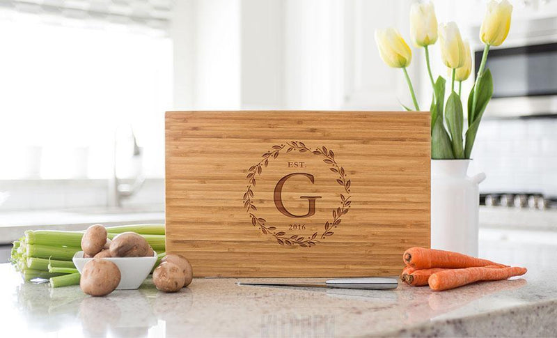 Personalized 11x17 Bamboo Cutting Board (Modern Collection) -