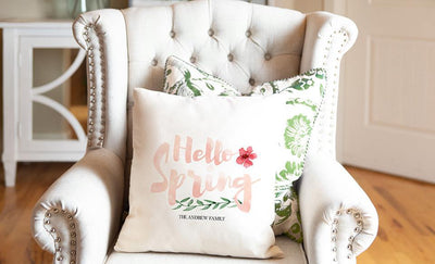 Personalized Spring Throw Pillow Covers -  - Qualtry