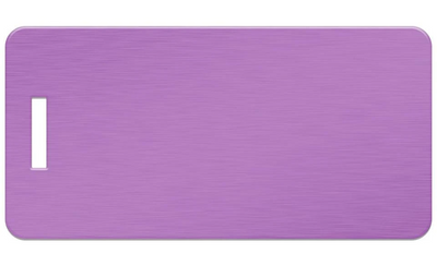 Personalized Aluminum Luggage Tags with Optional Leather Casing - Lilac / Landscape