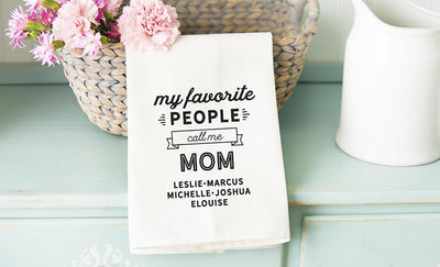Personalized I Love You Mom Tea Towels -  - Qualtry