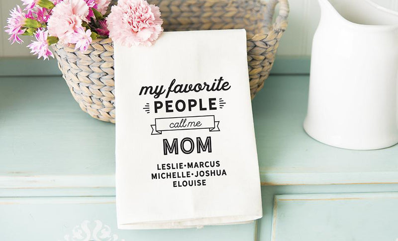 Personalized I Love You Mom Tea Towels -  - Qualtry
