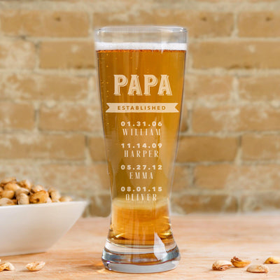Personalized Grand Pilsner Glass for Dad -  - JDS