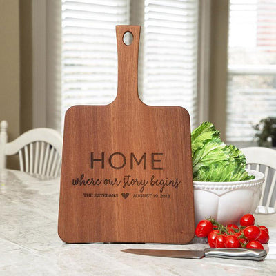 Personalized Mahogany Keystone Handled Cutting Boards -  - Qualtry