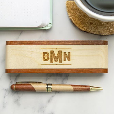 Personalized Solid Top Wood Pen Set -  - JDS