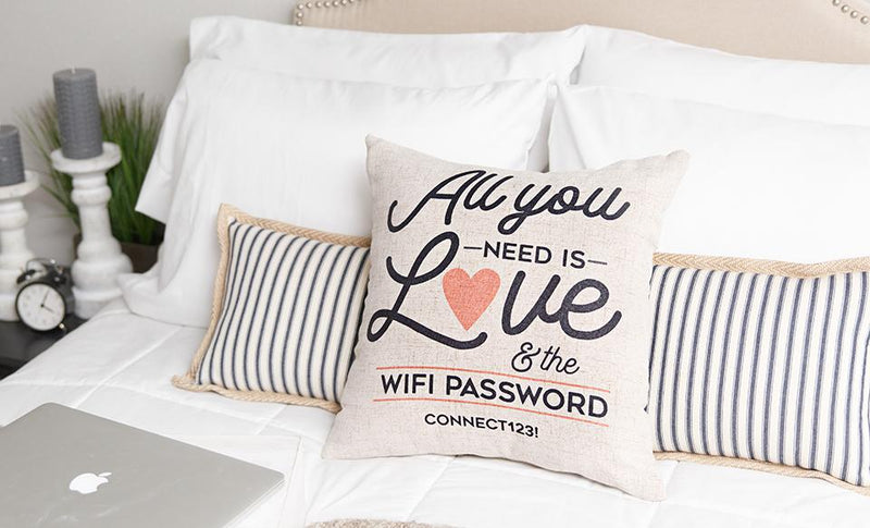Personalized WiFi Throw Pillow Covers -  - Qualtry