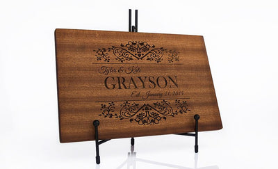 Personalized 10x15 Mahogany Cutting Board -  - Qualtry