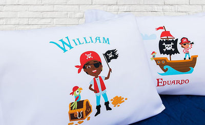 Personalized Kids' Pirate Pillowcases -  - Wingpress Designs