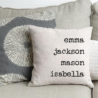 Personalized Family Names Throw Pillows -  - Wingpress Designs
