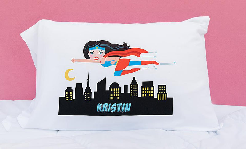 Personalized Girls Superhero Pillowcases -  - Qualtry