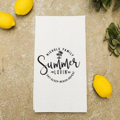 Personalized Summer Tea Towels -