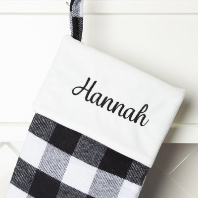 Personalized Plaid Christmas Stockings -  - Qualtry