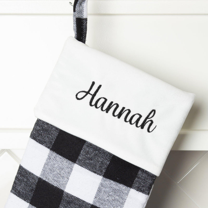 Personalized Plaid Christmas Stockings -  - Qualtry