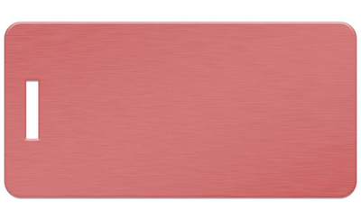Personalized Aluminum Luggage Tags with Optional Leather Casing - Rose / Landscape