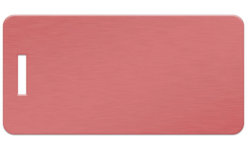 Personalized Aluminum Luggage Tags with Optional Leather Casing - Rose / Landscape