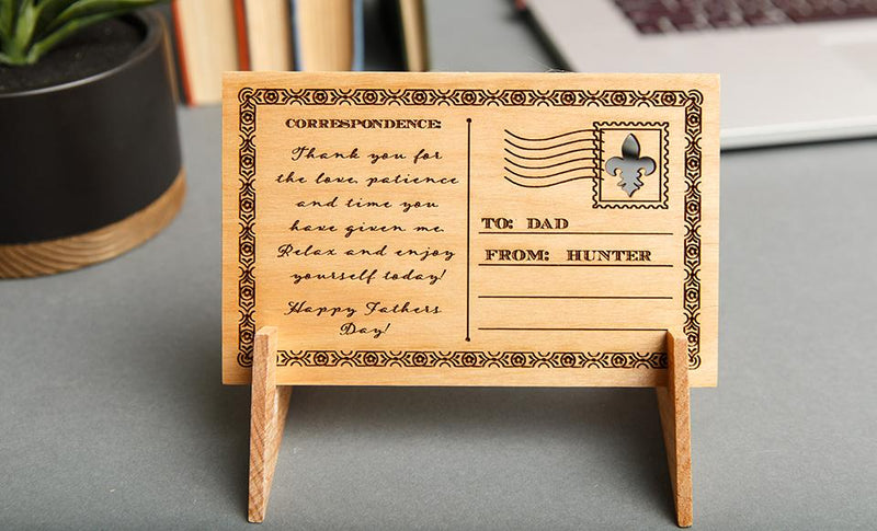 Personalized Father’s Day Wood Postcards -